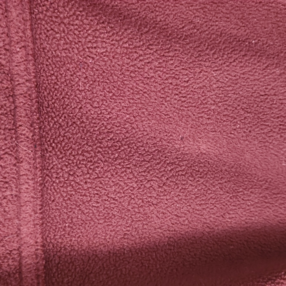 L.L. Bean Zip Up Burgundy Fleece XLT - Picture 4 of 8